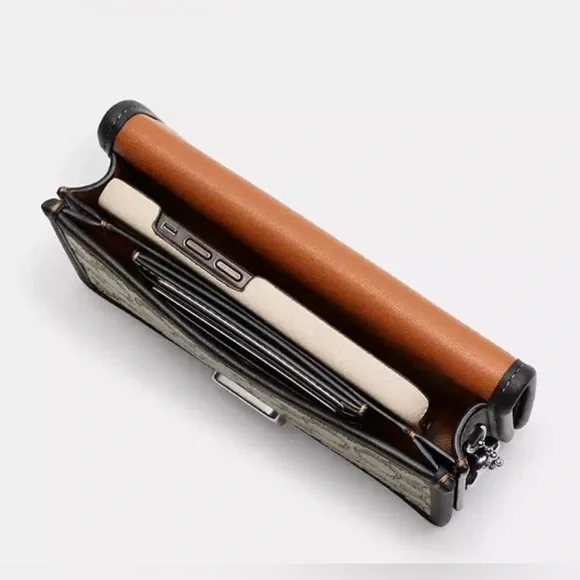 NWT Coach Bandit Belt Bag In Signature Jacquard CJ810 LH/Cocoa Black